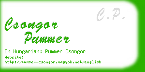 csongor pummer business card